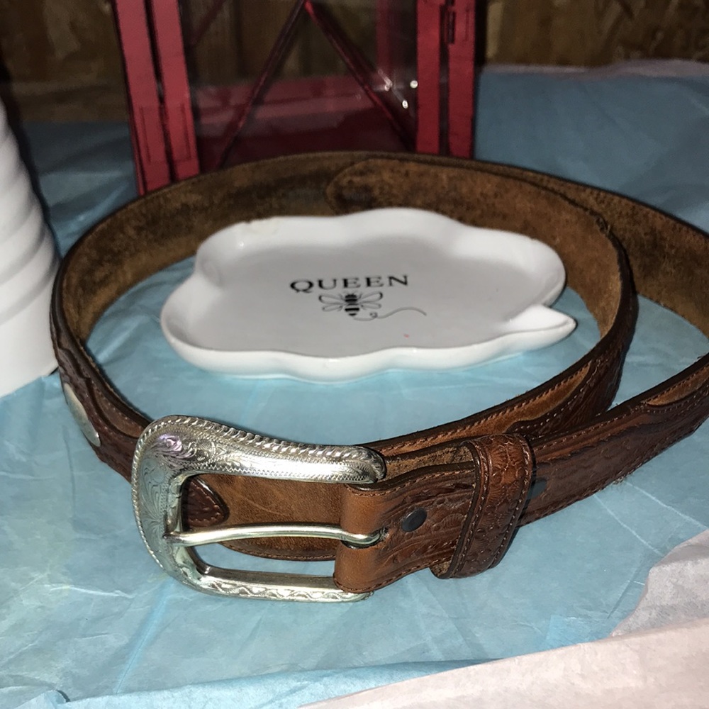 COPY - Vintage Justin Boots belt 1995 size 36 you can interchange the buckle